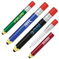 Mini Plastic Pen w/ Soft Touch Stylus